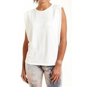 Supply & Demand Women's Farrah Shoulder Pad Top in White Medium